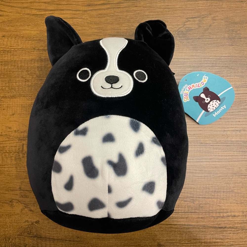 Squishmallows Black and White Monty Plush